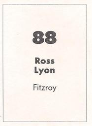 1990 Select AFL Stickers #88 Ross Lyon Back